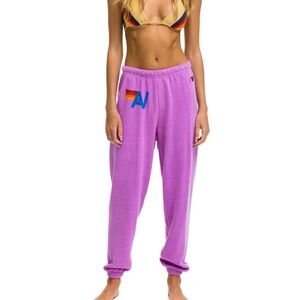 Aviator Nation Neon Purple Sweatpants size M